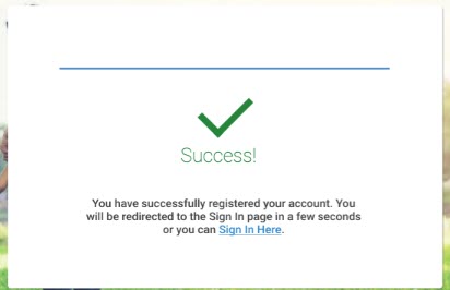  "Image showing the Success pop up message after successfully completing the password reset procedure."
